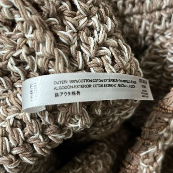 Free People Got Me in Stitches Tote One Size Brown Crochet Boho Shoulder Bag - Picture 7 of 13